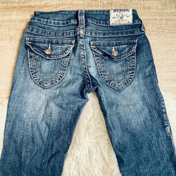True Religion Straight Blue Denim Jeans Size 26 - Picture 6 of 11